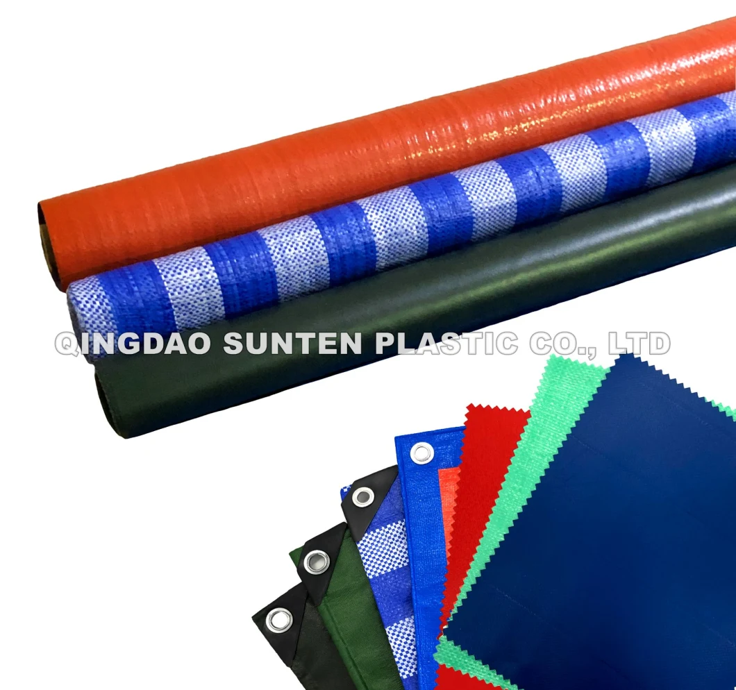 Waterproof/UV Resistant Plastic/PE/HDPE/Polyethylene/Poly Canvas Tarp for Truck, Lorry/Car/ Canopy Cover, Tent, Awnings, Pond/Pool Liner