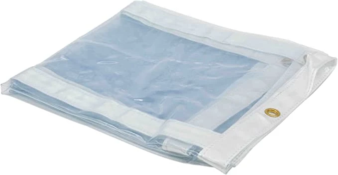 Heavy-Duty Waterproof Clear PVC Tarp Industrial & Commercial Use - 8 by 12 Feet