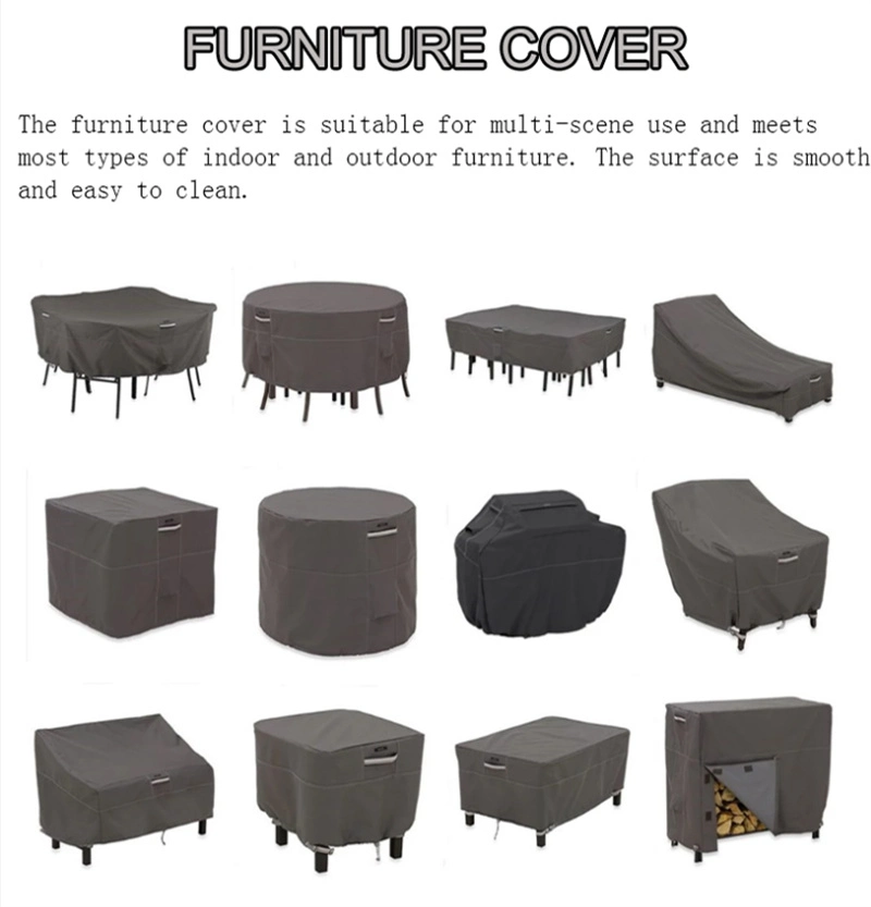 Black Waterproof Patio Furniture Covers Dustproof Patio Sofa Cover